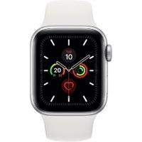 Apple Watch Series 5 GPS 40mm Silber Aluminiumgehäuse WeißŸ Sportarmband MWV62