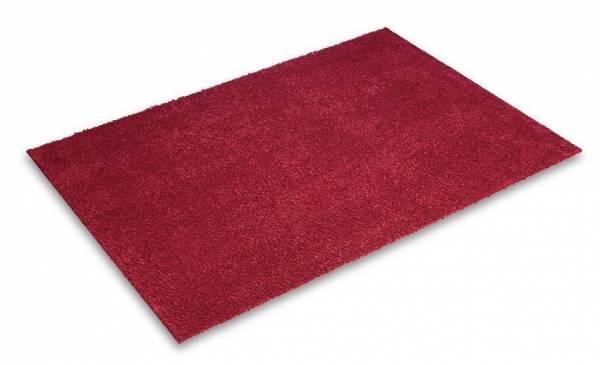 Fußabstreifer Karat Rot | Flauschige Fußmatte aus Baumwolle | sehr saugstark | auch als Maßanfertigu