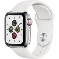 Apple Watch Series 5 GPS+Cellular 40mm Edelstahlgehäuse WeißŸ Sportarmband