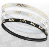 Nike Metallic Hairbands 3PK weiss/gold GrößŸe UNI