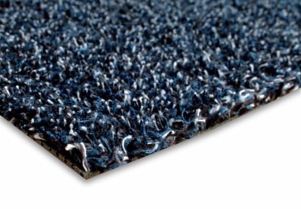 Türmatten Karat | Blau | Flauschige Fußmatte aus Baumwolle | sehr saugstark | auch als Maßanfertigun