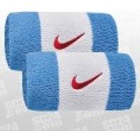 Nike Swoosh Doublewide Wristbands weiss/blau GrößŸe UNI