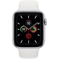 Apple Watch Series 5 GPS 44mm Silber Aluminiumgehäuse WeißŸ Sportarmband MWVD2