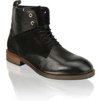 Tommy Hilfiger ELEVATED TALL LEATHER MIX BOOT schwarz