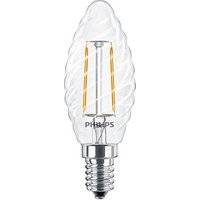 PHILIPS LED-Lampe Classic LEDcandle Filament E14 2 W klar