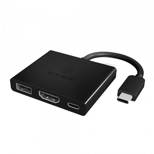 ICY BOX - Docking Station - Adapter - USB-C auf HDMI + USB Type-A + USB Type-C mit PD