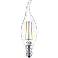 PHILIPS LED-Lampe Classic LEDcandle Filament E14 2 W klar