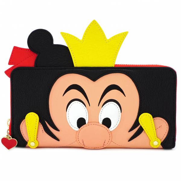 Loungefly Disney Queen Of Hearts Faux Leather Zip Around Purse