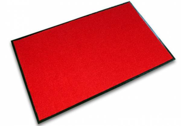Everest Bodenmatte | Rot | Fußmatte mit extra saugfähigem Nylon Flor | Gummi-Unterseite rutschfest |