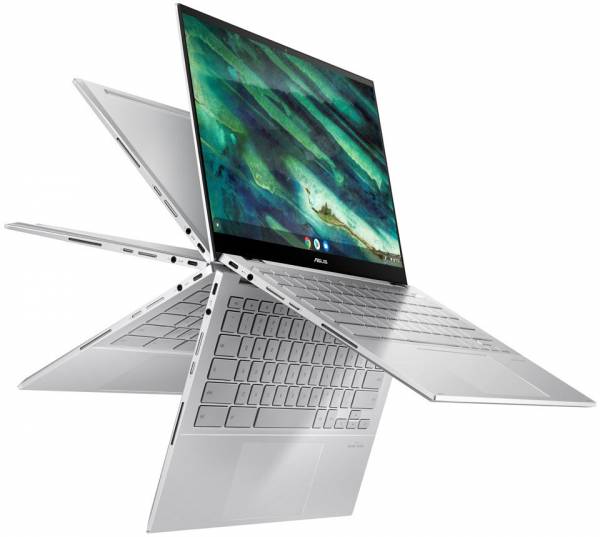 ChromeBook Flip C436FA-E10027 35,56 cm (14") 2 in 1 Convertible-Notebook silber