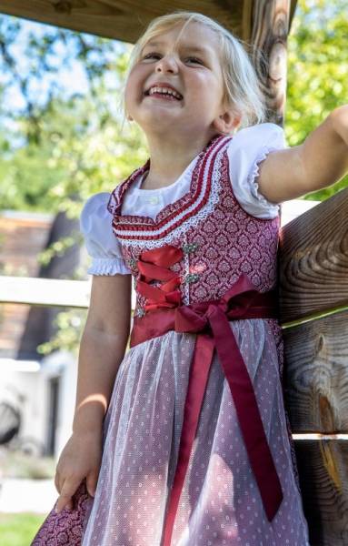 Kinder Dirndl 3tlg. MURNA KIDS blutrot