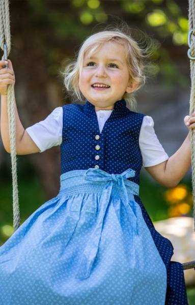 Kinder Dirndl 2tlg. HELIKA KIDS blau hellblau